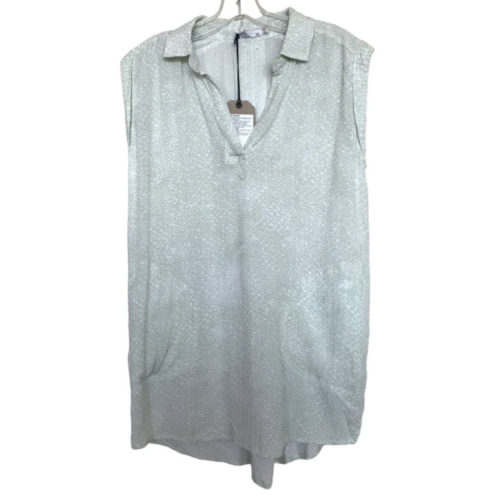 Prana Anini Tunic Top Womens Sz  XS Tencel Modal Green Summer Beach Vacation $79